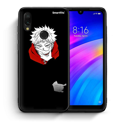 Θήκη Xiaomi Redmi 7 Itadori Anime από τη Smartfits με σχέδιο στο πίσω μέρος και μαύρο περίβλημα | Xiaomi Redmi 7 Itadori Anime case with colorful back and black bezels