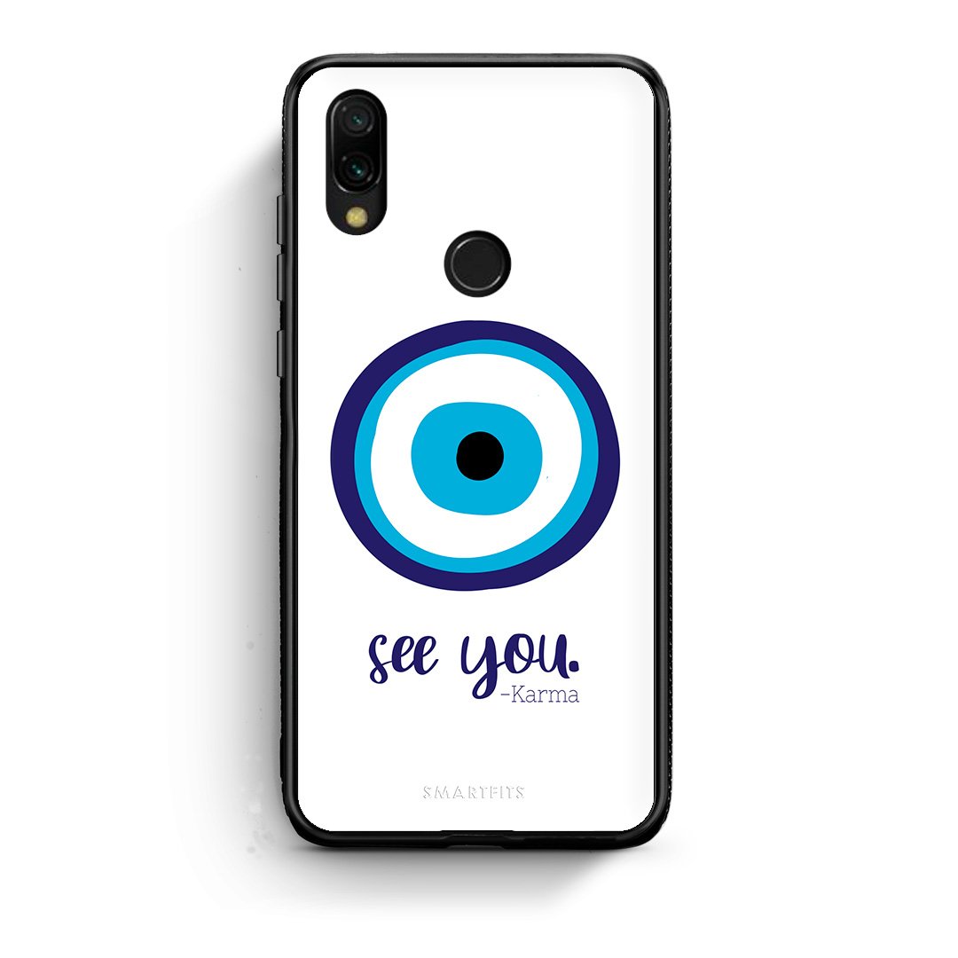 Xiaomi Redmi 7 Karma Says θήκη από τη Smartfits με σχέδιο στο πίσω μέρος και μαύρο περίβλημα | Smartphone case with colorful back and black bezels by Smartfits