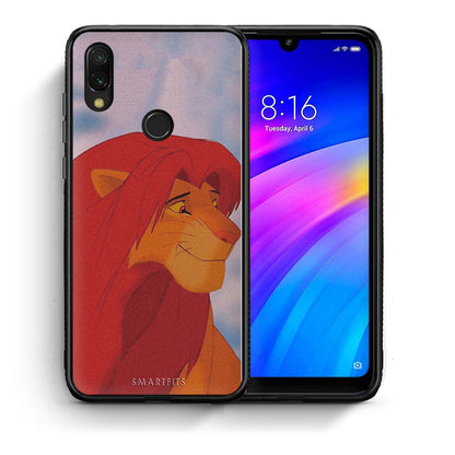 Θήκη Αγίου Βαλεντίνου Xiaomi Redmi 7 Lion Love 1 από τη Smartfits με σχέδιο στο πίσω μέρος και μαύρο περίβλημα | Xiaomi Redmi 7 Lion Love 1 case with colorful back and black bezels