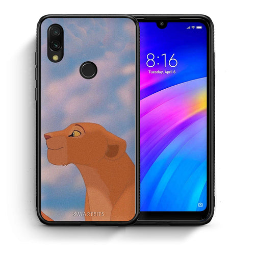 Θήκη Αγίου Βαλεντίνου Xiaomi Redmi 7 Lion Love 2 από τη Smartfits με σχέδιο στο πίσω μέρος και μαύρο περίβλημα | Xiaomi Redmi 7 Lion Love 2 case with colorful back and black bezels