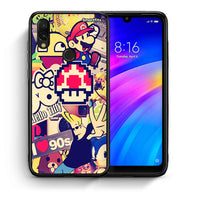 Thumbnail for Θήκη Xiaomi Redmi 7 Love The 90s από τη Smartfits με σχέδιο στο πίσω μέρος και μαύρο περίβλημα | Xiaomi Redmi 7 Love The 90s case with colorful back and black bezels