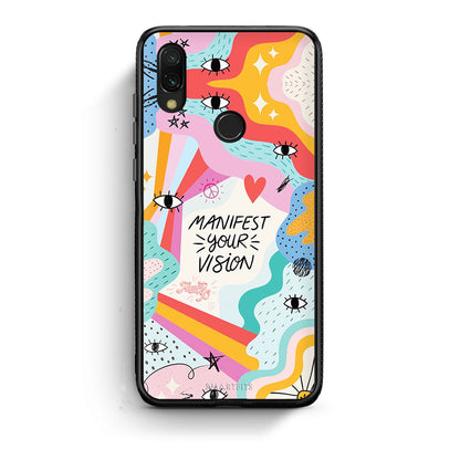 Xiaomi Redmi 7 Manifest Your Vision θήκη από τη Smartfits με σχέδιο στο πίσω μέρος και μαύρο περίβλημα | Smartphone case with colorful back and black bezels by Smartfits
