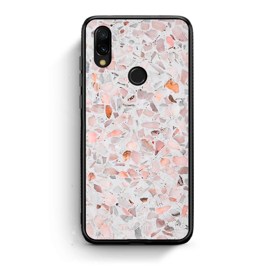 Xiaomi Redmi 7 Marble Terrazzo θήκη από τη Smartfits με σχέδιο στο πίσω μέρος και μαύρο περίβλημα | Smartphone case with colorful back and black bezels by Smartfits