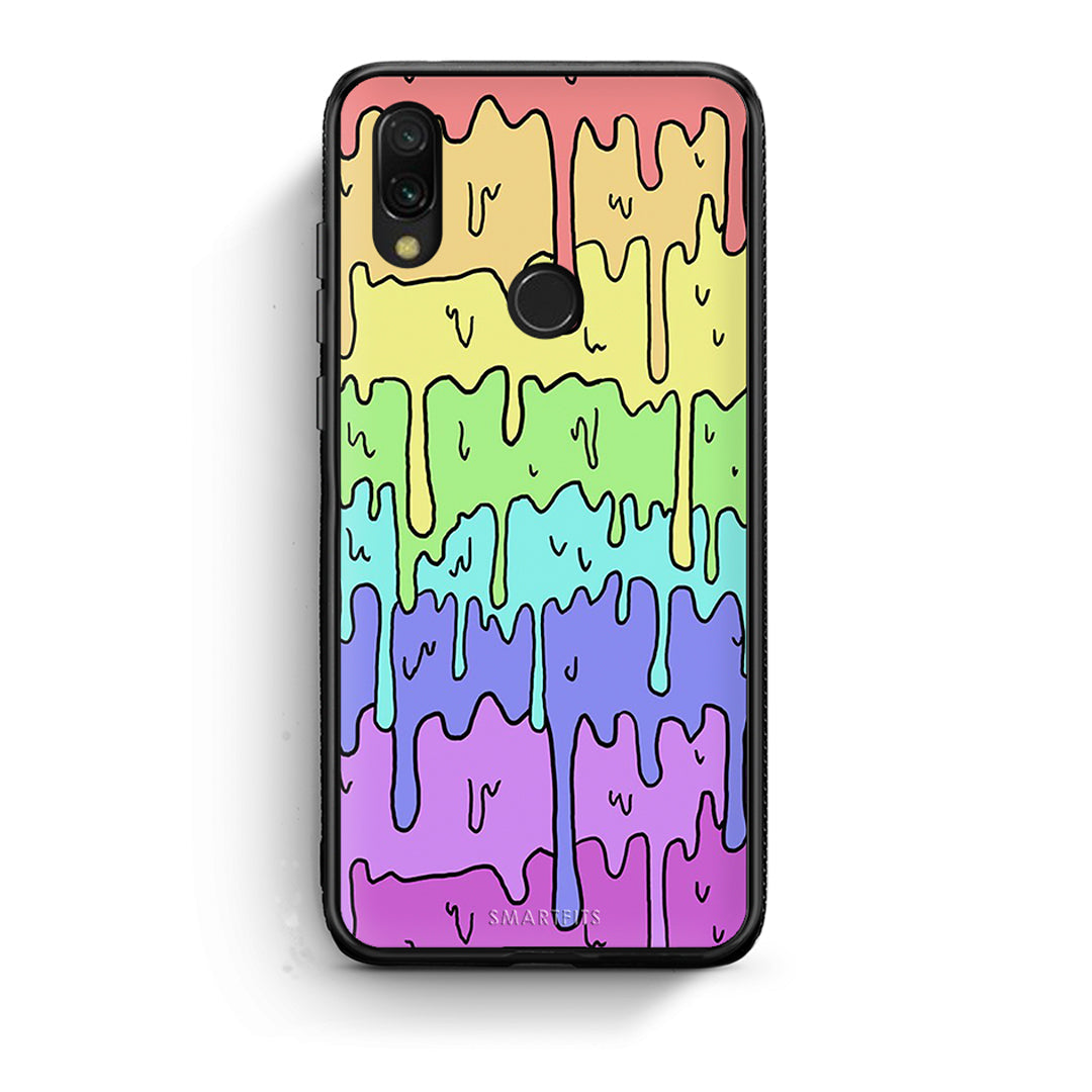 Xiaomi Redmi 7 Melting Rainbow θήκη από τη Smartfits με σχέδιο στο πίσω μέρος και μαύρο περίβλημα | Smartphone case with colorful back and black bezels by Smartfits