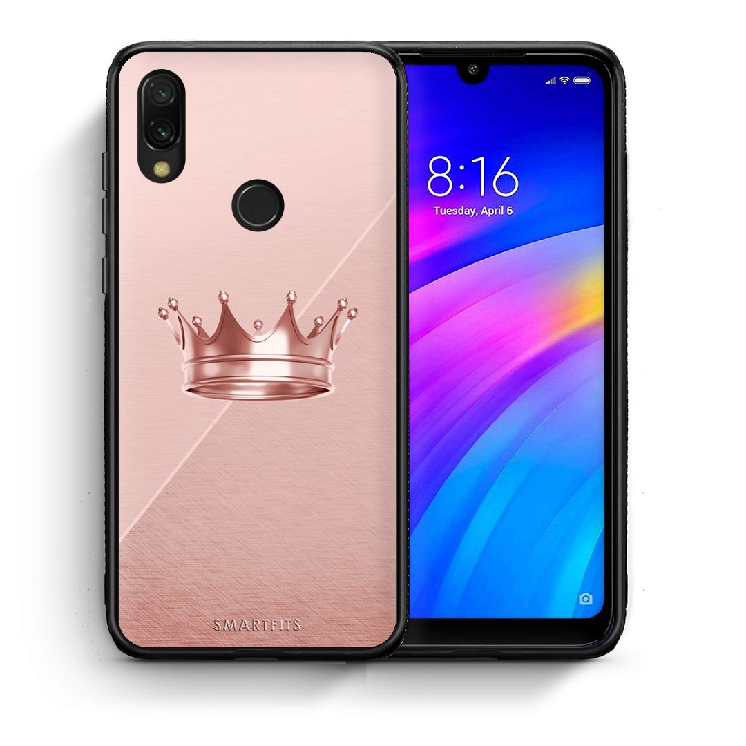 Θήκη Xiaomi Redmi 7 Crown Minimal από τη Smartfits με σχέδιο στο πίσω μέρος και μαύρο περίβλημα | Xiaomi Redmi 7 Crown Minimal case with colorful back and black bezels