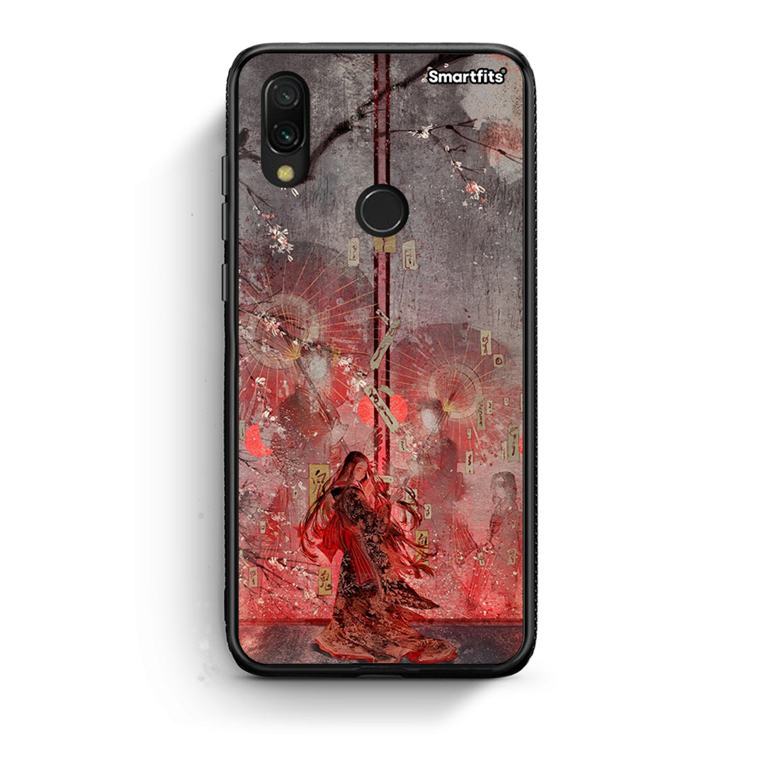 Xiaomi Redmi 7 Nezuko Kamado θήκη από τη Smartfits με σχέδιο στο πίσω μέρος και μαύρο περίβλημα | Smartphone case with colorful back and black bezels by Smartfits