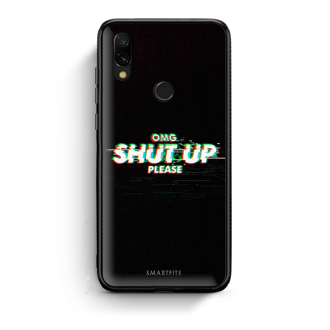 Xiaomi Redmi 7 OMG ShutUp θήκη από τη Smartfits με σχέδιο στο πίσω μέρος και μαύρο περίβλημα | Smartphone case with colorful back and black bezels by Smartfits