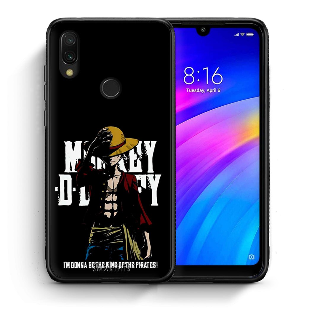 Θήκη Xiaomi Redmi 7 Pirate King από τη Smartfits με σχέδιο στο πίσω μέρος και μαύρο περίβλημα | Xiaomi Redmi 7 Pirate King case with colorful back and black bezels