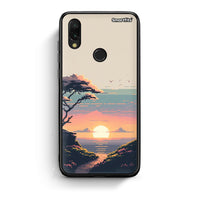 Thumbnail for Xiaomi Redmi 7 Pixel Sunset Θήκη από τη Smartfits με σχέδιο στο πίσω μέρος και μαύρο περίβλημα | Smartphone case with colorful back and black bezels by Smartfits