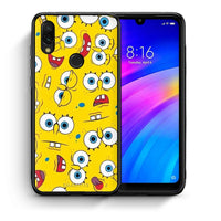 Thumbnail for Θήκη Xiaomi Redmi 7 Sponge PopArt από τη Smartfits με σχέδιο στο πίσω μέρος και μαύρο περίβλημα | Xiaomi Redmi 7 Sponge PopArt case with colorful back and black bezels