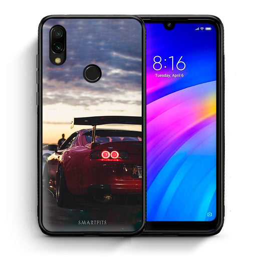 Θήκη Xiaomi Redmi 7 Racing Supra από τη Smartfits με σχέδιο στο πίσω μέρος και μαύρο περίβλημα | Xiaomi Redmi 7 Racing Supra case with colorful back and black bezels