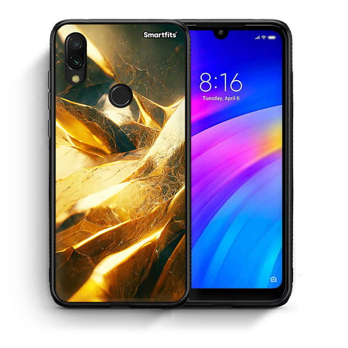 Θήκη Xiaomi Redmi 7 Real Gold από τη Smartfits με σχέδιο στο πίσω μέρος και μαύρο περίβλημα | Xiaomi Redmi 7 Real Gold case with colorful back and black bezels