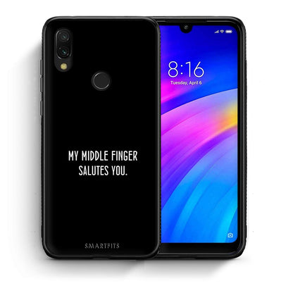 Θήκη Xiaomi Redmi 7 Salute από τη Smartfits με σχέδιο στο πίσω μέρος και μαύρο περίβλημα | Xiaomi Redmi 7 Salute case with colorful back and black bezels