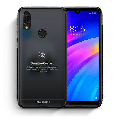 Θήκη Xiaomi Redmi 7 Sensitive Content από τη Smartfits με σχέδιο στο πίσω μέρος και μαύρο περίβλημα | Xiaomi Redmi 7 Sensitive Content case with colorful back and black bezels