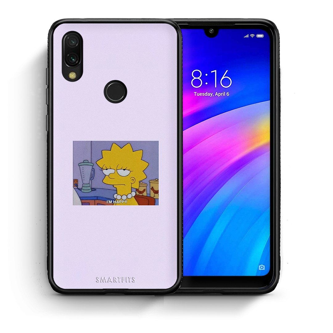 Θήκη Xiaomi Redmi 7 So Happy από τη Smartfits με σχέδιο στο πίσω μέρος και μαύρο περίβλημα | Xiaomi Redmi 7 So Happy case with colorful back and black bezels