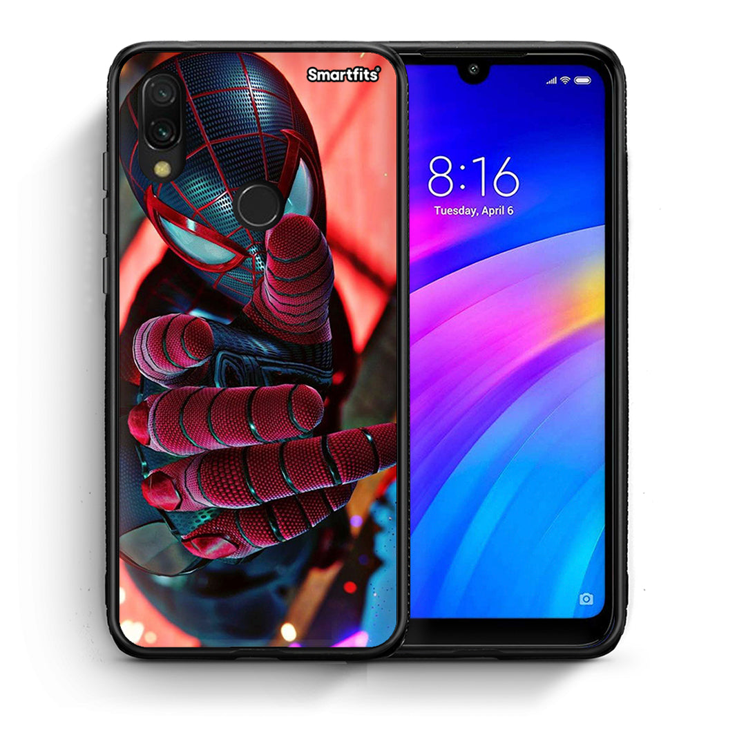 Θήκη Xiaomi Redmi 7 Spider Hand από τη Smartfits με σχέδιο στο πίσω μέρος και μαύρο περίβλημα | Xiaomi Redmi 7 Spider Hand case with colorful back and black bezels