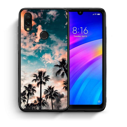 Θήκη Xiaomi Redmi 7 Sky Summer από τη Smartfits με σχέδιο στο πίσω μέρος και μαύρο περίβλημα | Xiaomi Redmi 7 Sky Summer case with colorful back and black bezels