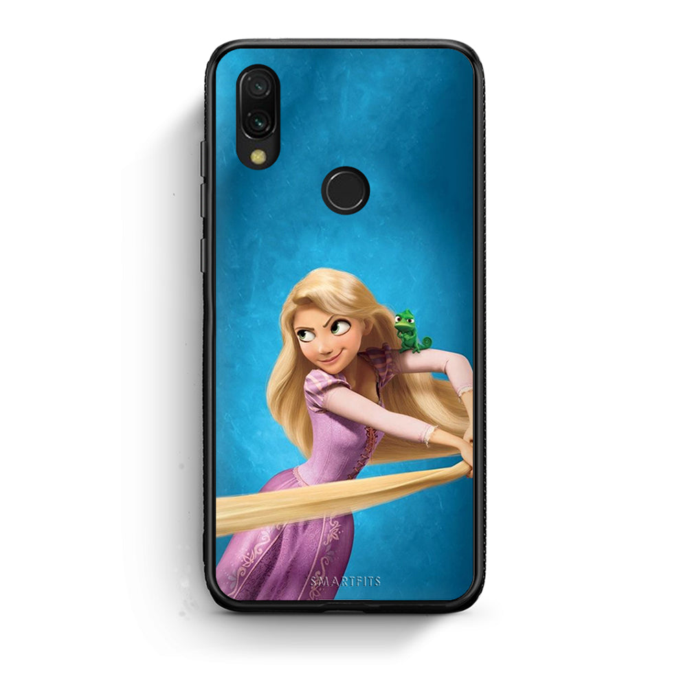 Xiaomi Redmi 7 Tangled 2 Θήκη Αγίου Βαλεντίνου από τη Smartfits με σχέδιο στο πίσω μέρος και μαύρο περίβλημα | Smartphone case with colorful back and black bezels by Smartfits