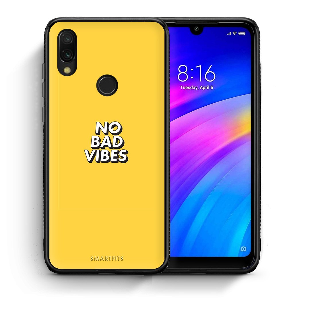 Θήκη Xiaomi Redmi 7 Vibes Text από τη Smartfits με σχέδιο στο πίσω μέρος και μαύρο περίβλημα | Xiaomi Redmi 7 Vibes Text case with colorful back and black bezels
