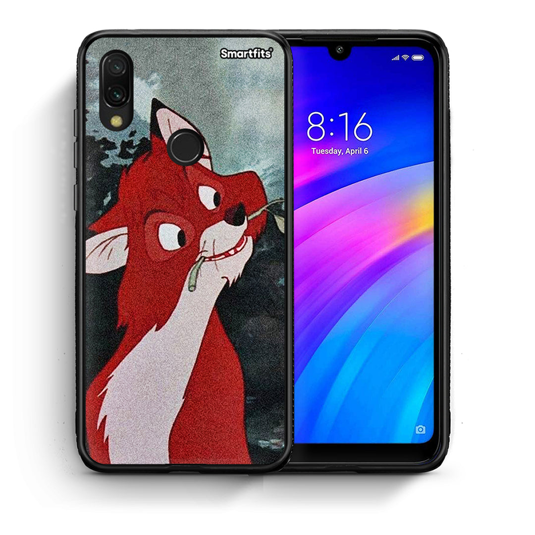 Θήκη Xiaomi Redmi 7 Tod And Vixey Love 1 από τη Smartfits με σχέδιο στο πίσω μέρος και μαύρο περίβλημα | Xiaomi Redmi 7 Tod And Vixey Love 1 case with colorful back and black bezels