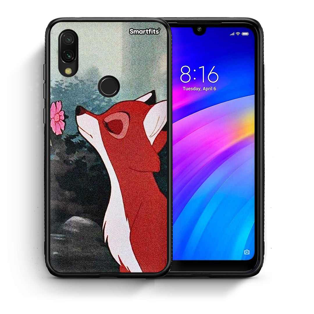 Θήκη Xiaomi Redmi 7 Tod And Vixey Love 2 από τη Smartfits με σχέδιο στο πίσω μέρος και μαύρο περίβλημα | Xiaomi Redmi 7 Tod And Vixey Love 2 case with colorful back and black bezels