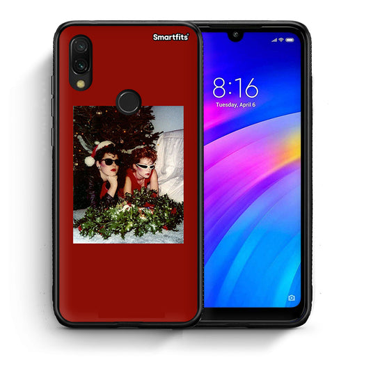 Θήκη Xiaomi Redmi 7 Waiting For Xmas από τη Smartfits με σχέδιο στο πίσω μέρος και μαύρο περίβλημα | Xiaomi Redmi 7 Waiting For Xmas case with colorful back and black bezels