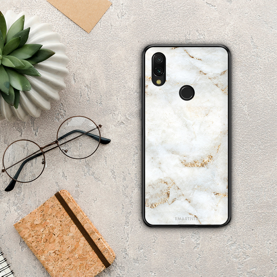 White Gold Marble - Xiaomi Redmi 7 θήκη