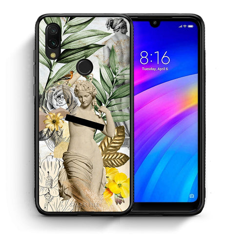 Θήκη Xiaomi Redmi 7 Woman Statue από τη Smartfits με σχέδιο στο πίσω μέρος και μαύρο περίβλημα | Xiaomi Redmi 7 Woman Statue case with colorful back and black bezels