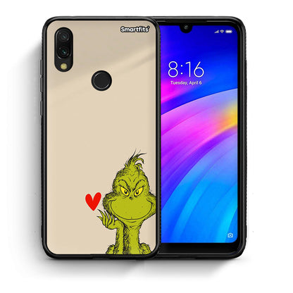 Θήκη Xiaomi Redmi 7 Xmas Grinch από τη Smartfits με σχέδιο στο πίσω μέρος και μαύρο περίβλημα | Xiaomi Redmi 7 Xmas Grinch case with colorful back and black bezels
