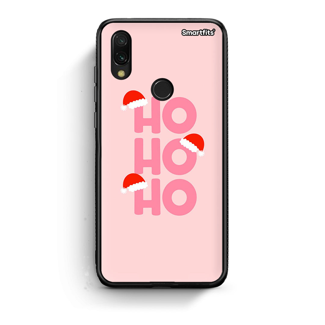 Xiaomi Redmi 7 Xmas Ho Ho Ho θήκη από τη Smartfits με σχέδιο στο πίσω μέρος και μαύρο περίβλημα | Smartphone case with colorful back and black bezels by Smartfits