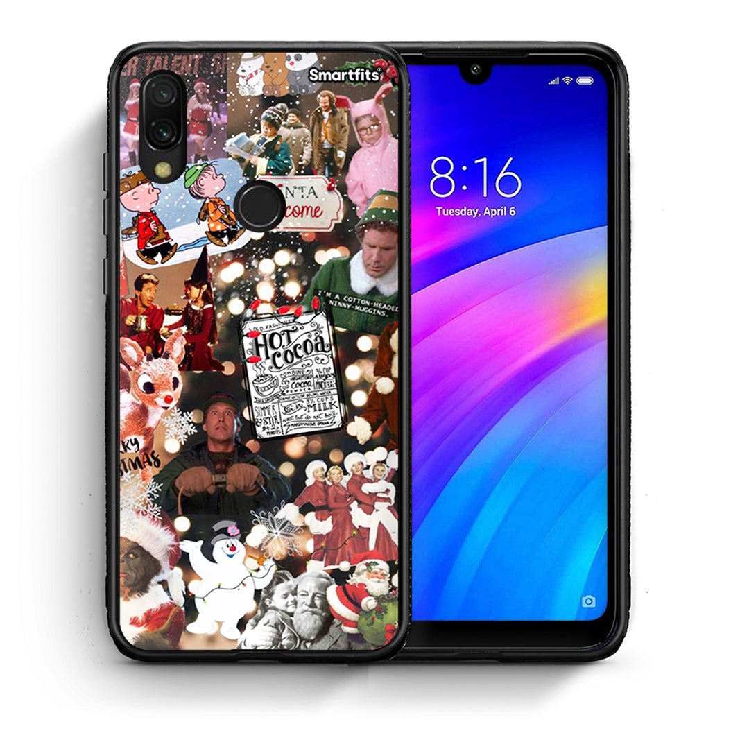 Θήκη Xiaomi Redmi 7 Xmas Movies από τη Smartfits με σχέδιο στο πίσω μέρος και μαύρο περίβλημα | Xiaomi Redmi 7 Xmas Movies case with colorful back and black bezels