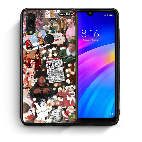 Θήκη Xiaomi Redmi 7 Xmas Movies από τη Smartfits με σχέδιο στο πίσω μέρος και μαύρο περίβλημα | Xiaomi Redmi 7 Xmas Movies case with colorful back and black bezels