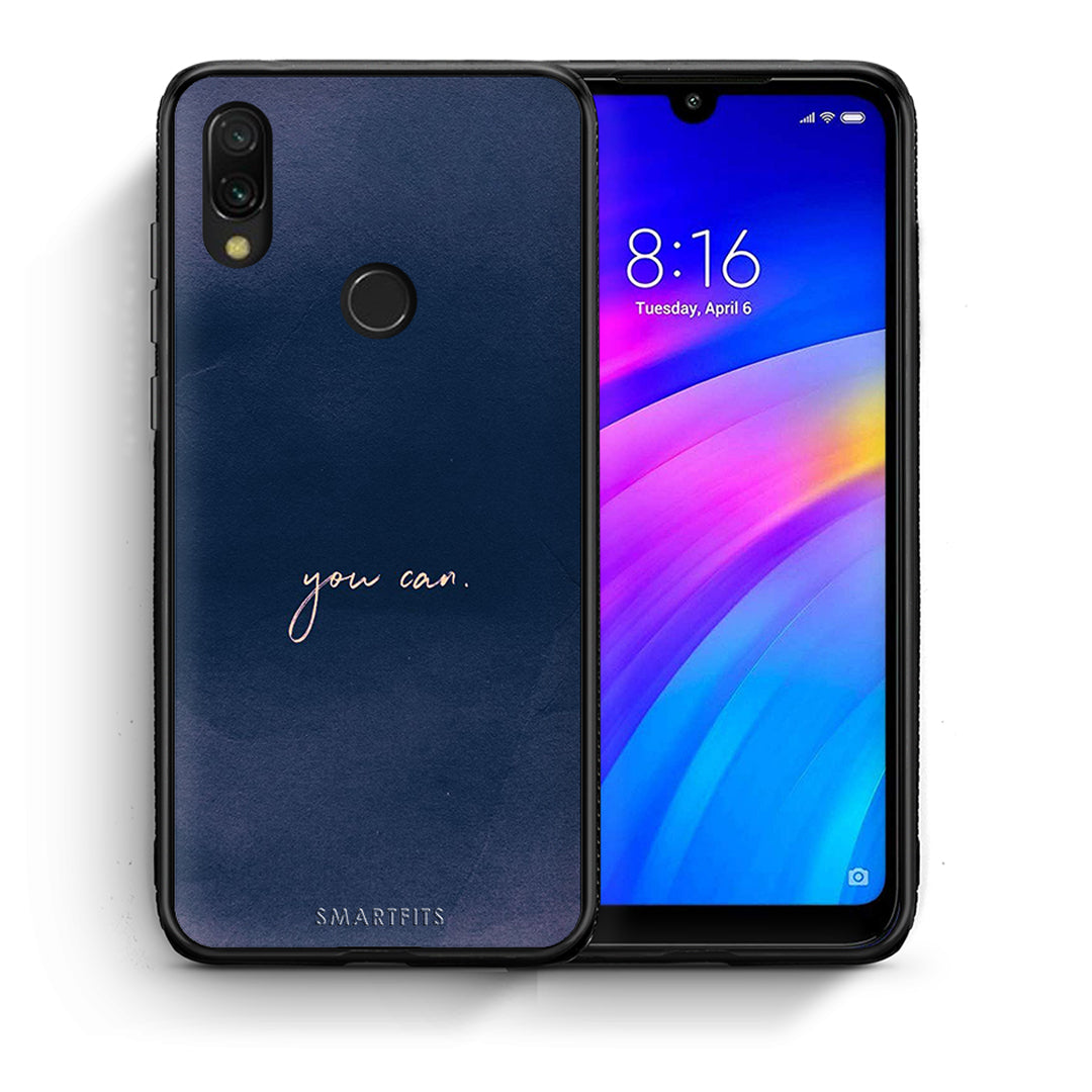 Θήκη Xiaomi Redmi 7 You Can από τη Smartfits με σχέδιο στο πίσω μέρος και μαύρο περίβλημα | Xiaomi Redmi 7 You Can case with colorful back and black bezels