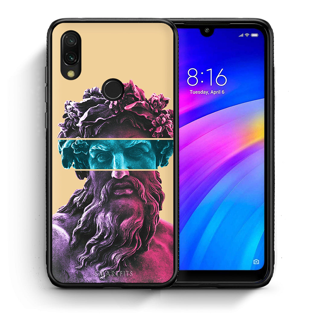 Θήκη Αγίου Βαλεντίνου Xiaomi Redmi 7 Zeus Art από τη Smartfits με σχέδιο στο πίσω μέρος και μαύρο περίβλημα | Xiaomi Redmi 7 Zeus Art case with colorful back and black bezels