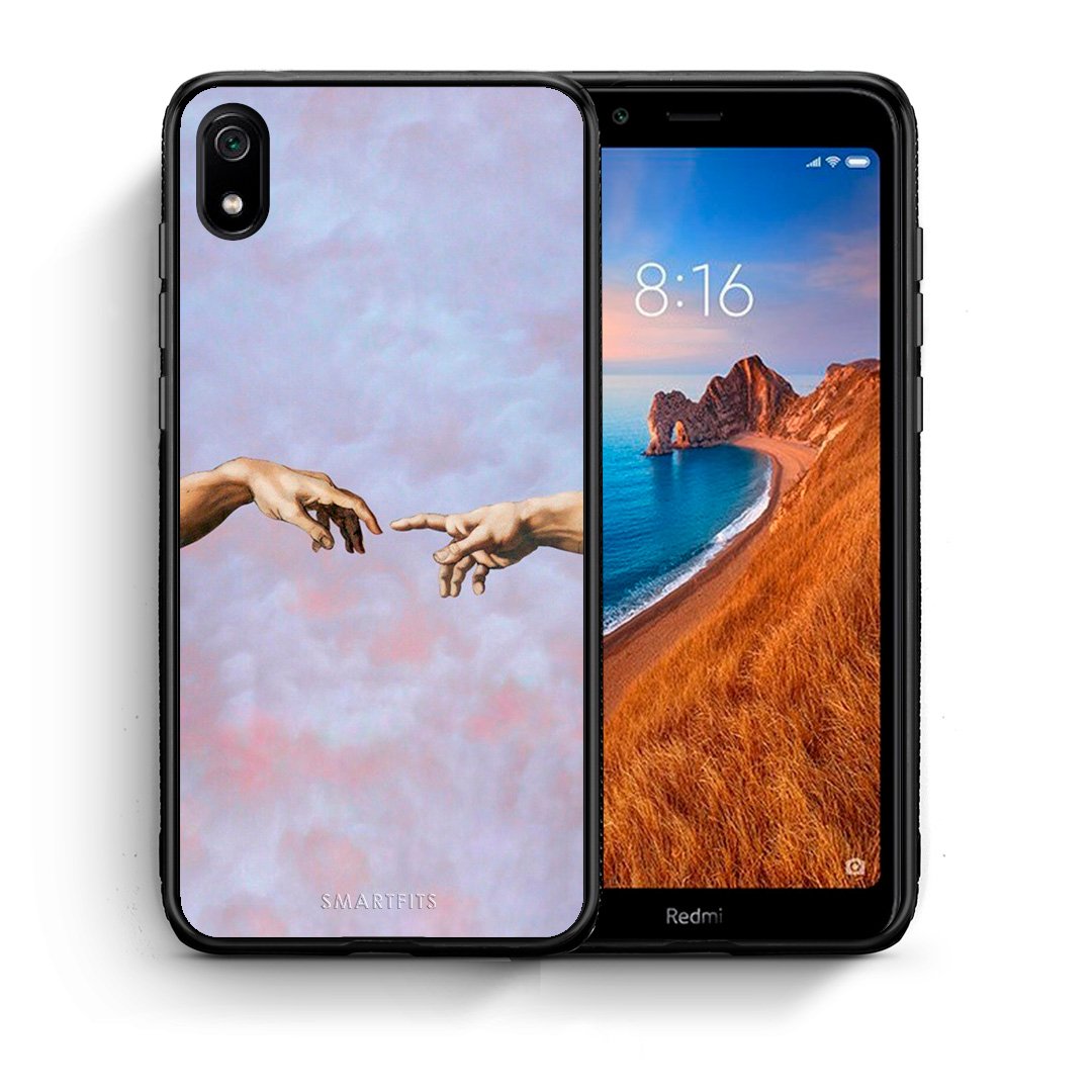 Θήκη Xiaomi Redmi 7A Adam Hand από τη Smartfits με σχέδιο στο πίσω μέρος και μαύρο περίβλημα | Xiaomi Redmi 7A Adam Hand case with colorful back and black bezels