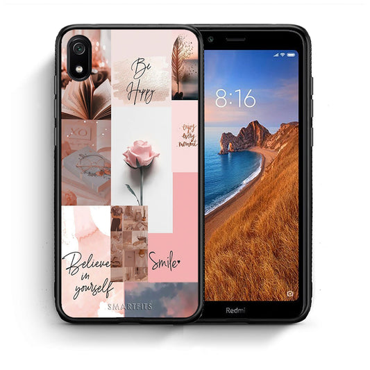 Θήκη Xiaomi Redmi 7A Aesthetic Collage από τη Smartfits με σχέδιο στο πίσω μέρος και μαύρο περίβλημα | Xiaomi Redmi 7A Aesthetic Collage case with colorful back and black bezels