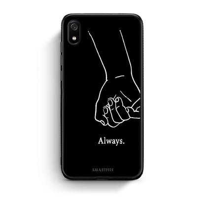 Xiaomi Redmi 7A Always & Forever 1 Θήκη Αγίου Βαλεντίνου από τη Smartfits με σχέδιο στο πίσω μέρος και μαύρο περίβλημα | Smartphone case with colorful back and black bezels by Smartfits