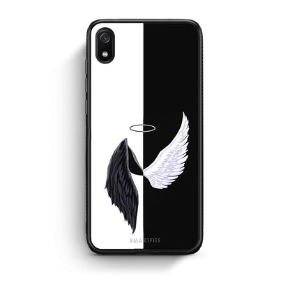 Xiaomi Redmi 7A Angels Demons θήκη από τη Smartfits με σχέδιο στο πίσω μέρος και μαύρο περίβλημα | Smartphone case with colorful back and black bezels by Smartfits