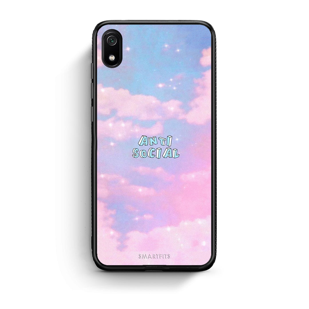 Xiaomi Redmi 7A Anti Social Θήκη Αγίου Βαλεντίνου από τη Smartfits με σχέδιο στο πίσω μέρος και μαύρο περίβλημα | Smartphone case with colorful back and black bezels by Smartfits