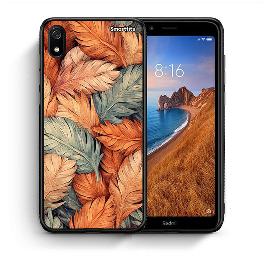 Θήκη Xiaomi Redmi 7A Autumn Leaves από τη Smartfits με σχέδιο στο πίσω μέρος και μαύρο περίβλημα | Xiaomi Redmi 7A Autumn Leaves case with colorful back and black bezels