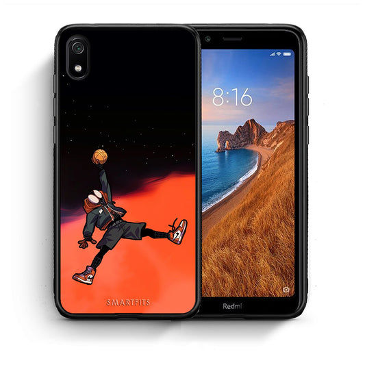 Θήκη Xiaomi Redmi 7A Basketball Hero από τη Smartfits με σχέδιο στο πίσω μέρος και μαύρο περίβλημα | Xiaomi Redmi 7A Basketball Hero case with colorful back and black bezels