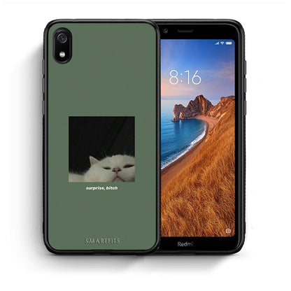 Θήκη Xiaomi Redmi 7A Bitch Surprise από τη Smartfits με σχέδιο στο πίσω μέρος και μαύρο περίβλημα | Xiaomi Redmi 7A Bitch Surprise case with colorful back and black bezels