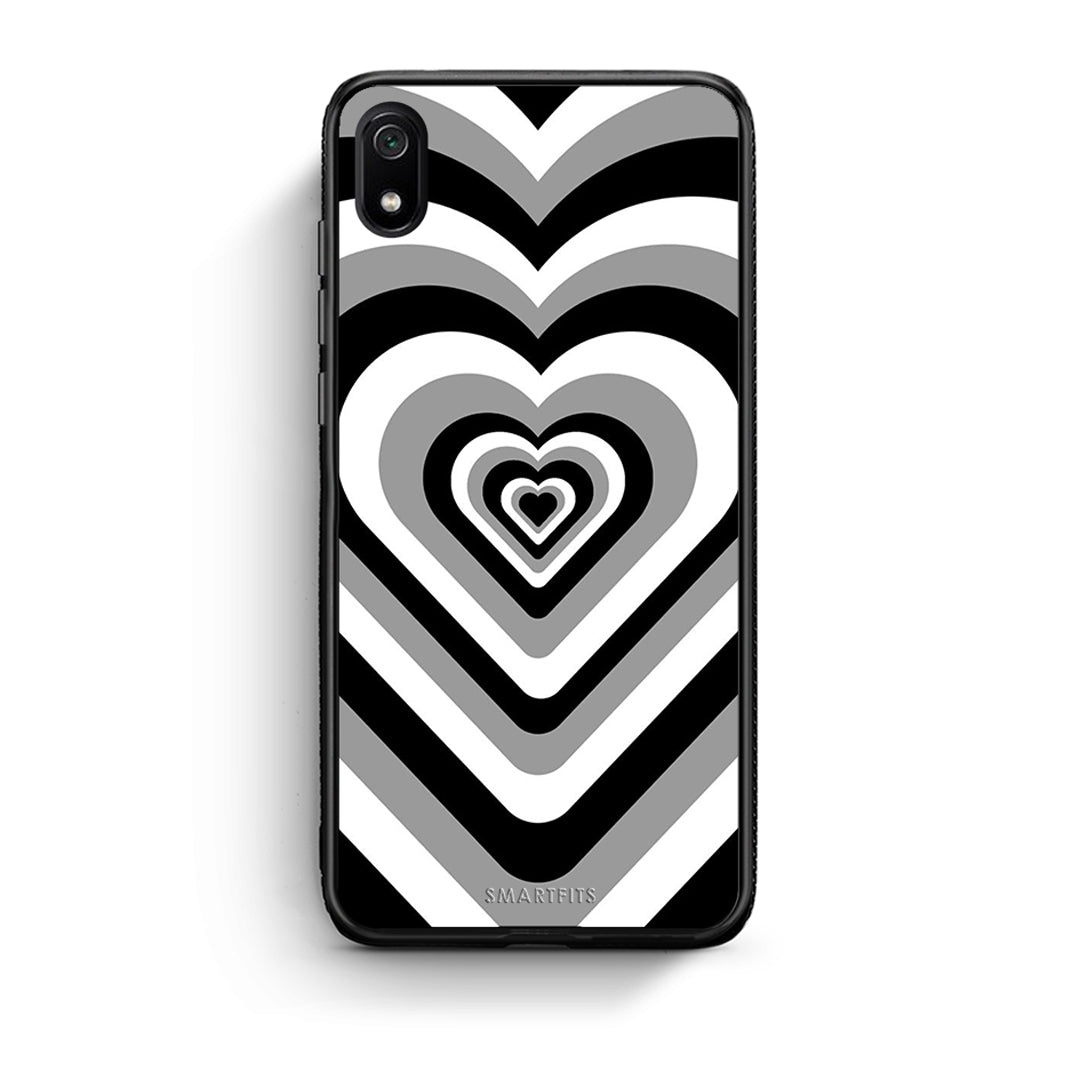 Xiaomi Redmi 7A Black Hearts θήκη από τη Smartfits με σχέδιο στο πίσω μέρος και μαύρο περίβλημα | Smartphone case with colorful back and black bezels by Smartfits