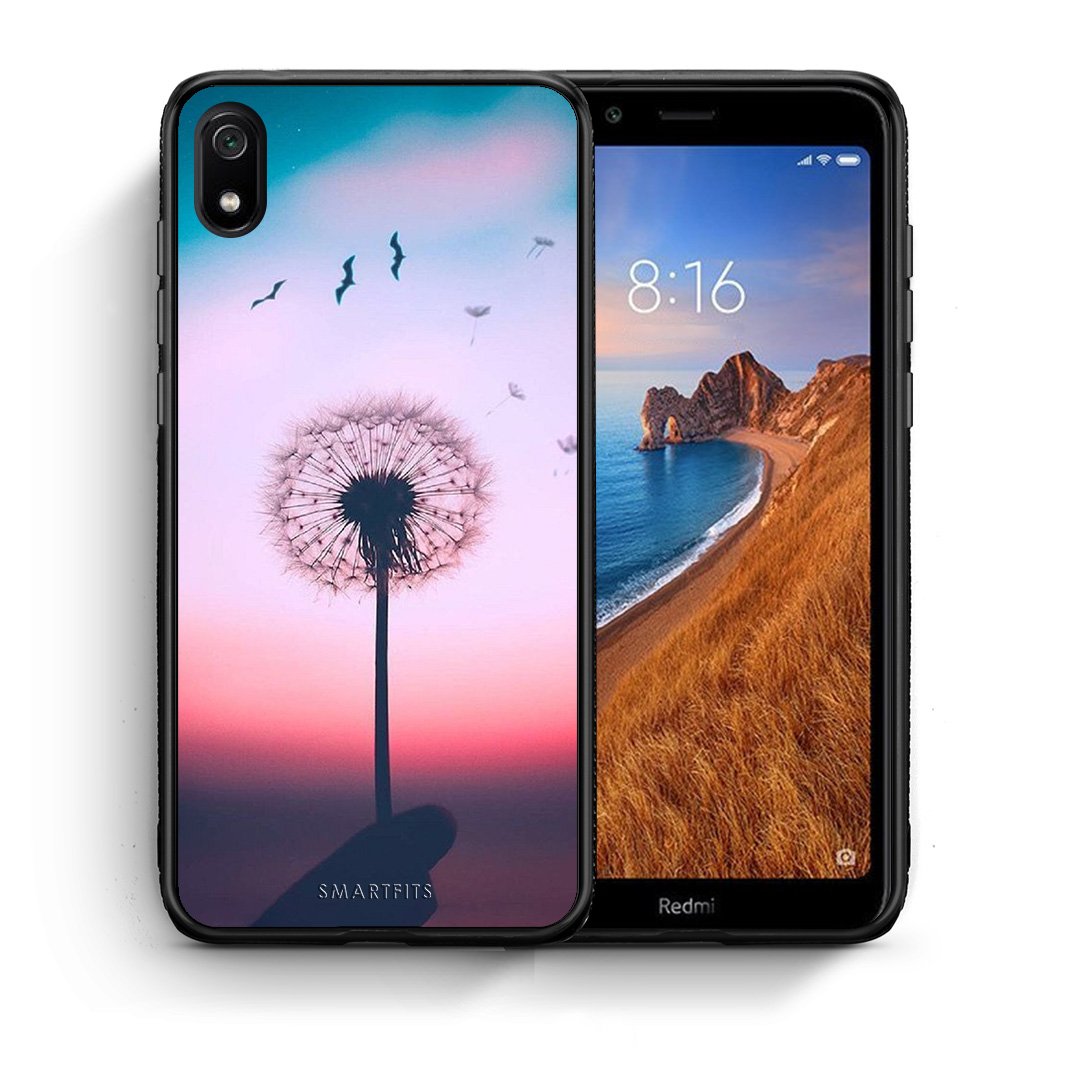 Θήκη Xiaomi Redmi 7A Wish Boho από τη Smartfits με σχέδιο στο πίσω μέρος και μαύρο περίβλημα | Xiaomi Redmi 7A Wish Boho case with colorful back and black bezels