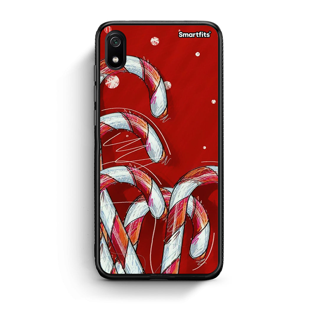 Xiaomi Redmi 7A Candy Cane θήκη από τη Smartfits με σχέδιο στο πίσω μέρος και μαύρο περίβλημα | Smartphone case with colorful back and black bezels by Smartfits