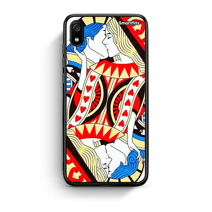 Xiaomi Redmi 7A Card Love θήκη από τη Smartfits με σχέδιο στο πίσω μέρος και μαύρο περίβλημα | Smartphone case with colorful back and black bezels by Smartfits
