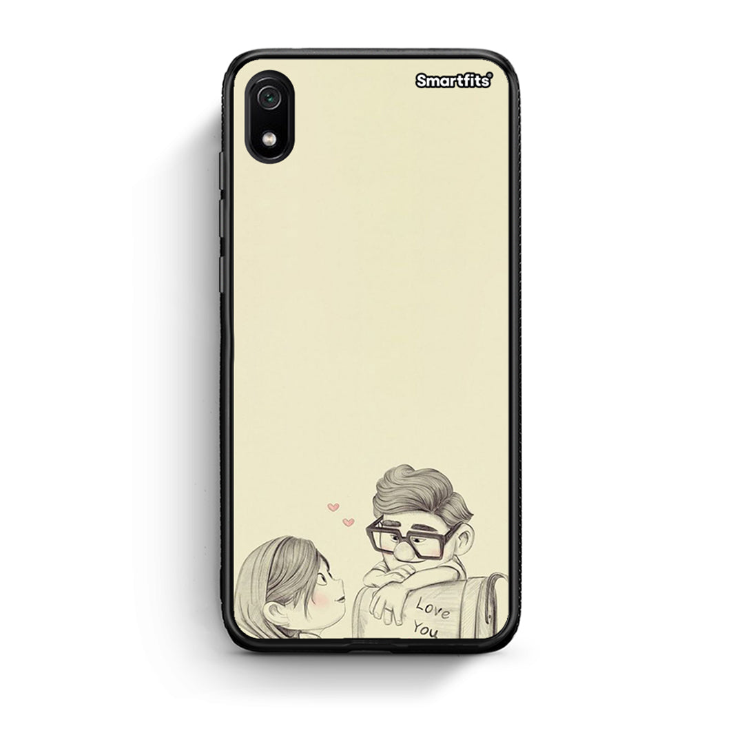 Xiaomi Redmi 7A Carl And Ellie θήκη από τη Smartfits με σχέδιο στο πίσω μέρος και μαύρο περίβλημα | Smartphone case with colorful back and black bezels by Smartfits