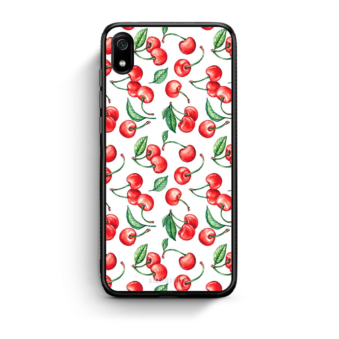Xiaomi Redmi 7A Cherry Summer θήκη από τη Smartfits με σχέδιο στο πίσω μέρος και μαύρο περίβλημα | Smartphone case with colorful back and black bezels by Smartfits