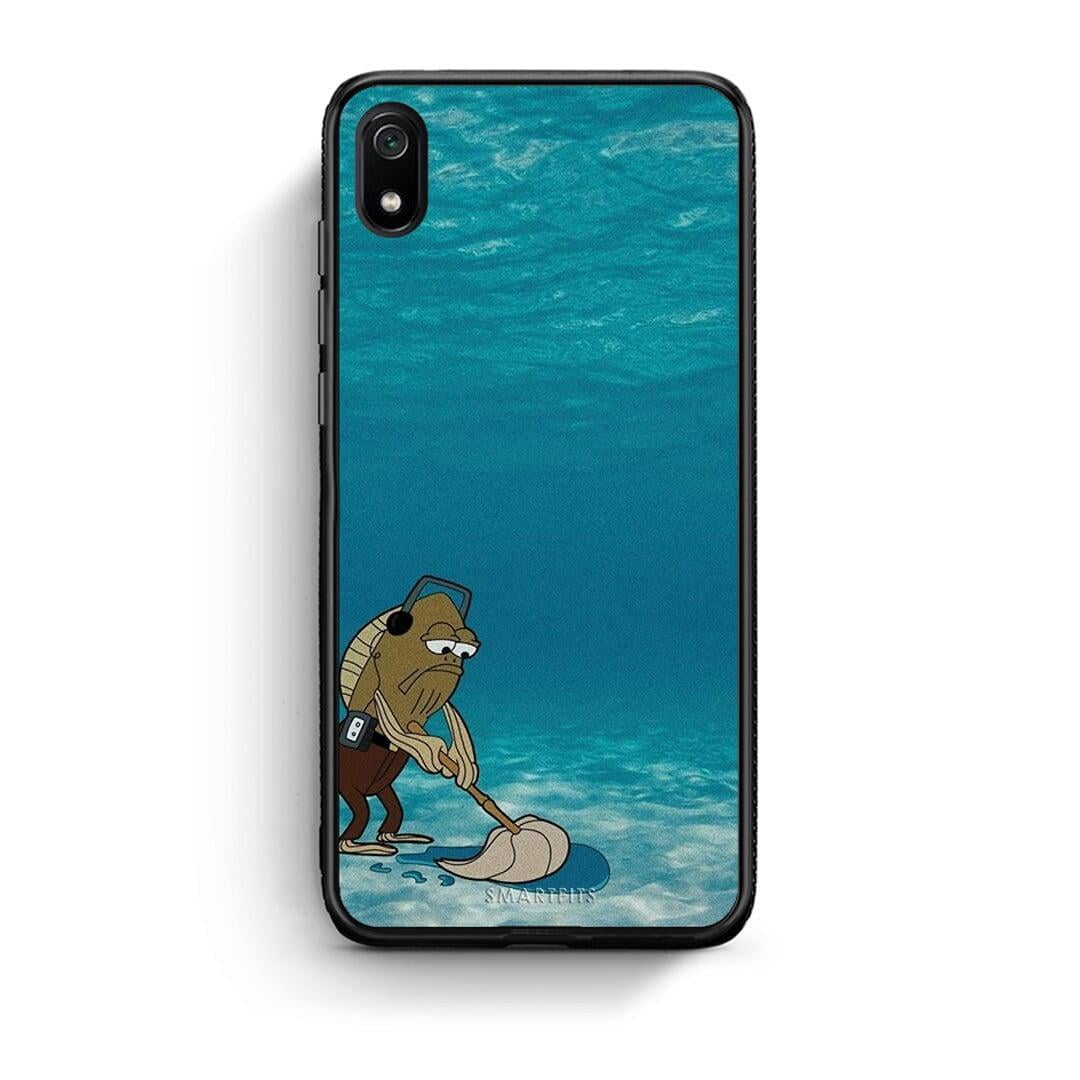 Xiaomi Redmi 7A Clean The Ocean Θήκη από τη Smartfits με σχέδιο στο πίσω μέρος και μαύρο περίβλημα | Smartphone case with colorful back and black bezels by Smartfits