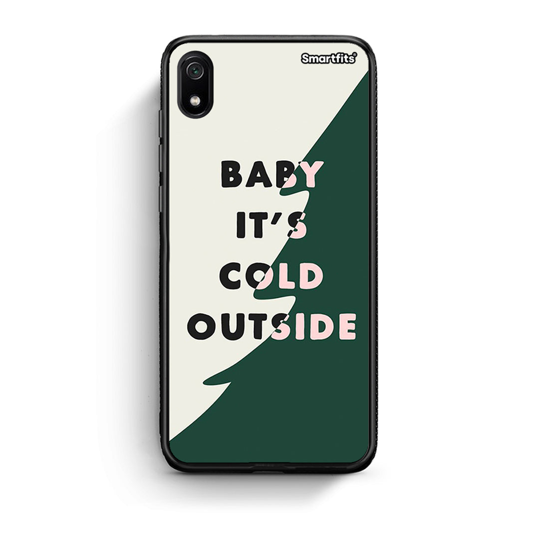 Xiaomi Redmi 7A Cold Outside θήκη από τη Smartfits με σχέδιο στο πίσω μέρος και μαύρο περίβλημα | Smartphone case with colorful back and black bezels by Smartfits